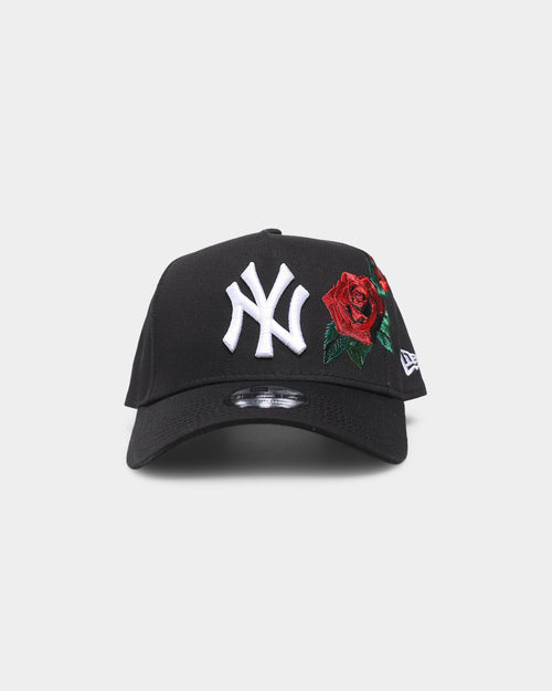 New Era Kids' New York Yankees 'Rose Emblem' 9FORTY A-Frame Snapback Black/Rose