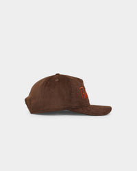 New Era Cleveland Browns 'OG Team Coloured Cord' Script Old Golfer Snapback Brown