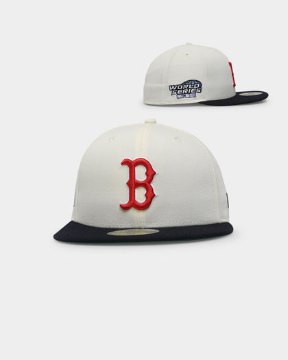 New Era Boston Red Sox 2004 'Off White 2-Tone World Series Patch' 59FIFTY Fitted Chrome White/OTC