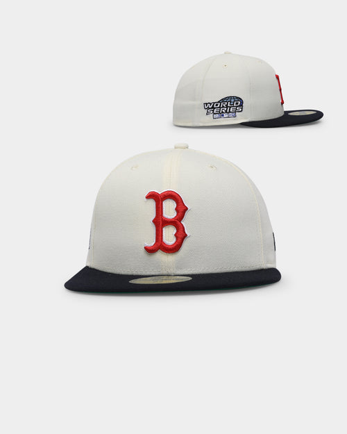 New Era Boston Red Sox 2004 'Off White 2-Tone World Series Patch' 59FIFTY Fitted Chrome White/OTC