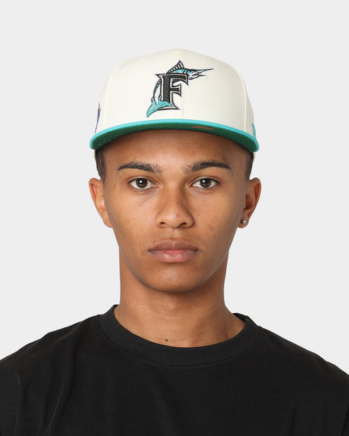 New Era Florida Marlins 1997 'Off White 2-Tone World Series Patch' 59FIFTY Fitted Chrome White/OTC