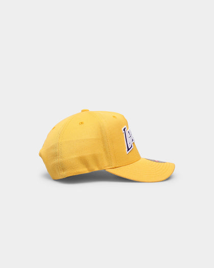 Mitchell & Ness Los Angeles Lakers 'Champ Patch' Classic Red Snapback Yellow