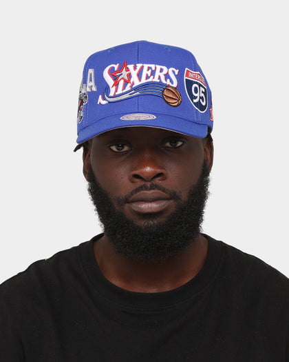 Mitchell & Ness Philadelphia 76ers 'Highway' Pro Crown Snapback Light Blue