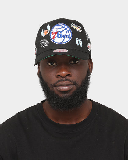 Mitchell & Ness Philadelphia 76ers 'Hand Drawn Doodle' Pro Crown Snapback Black