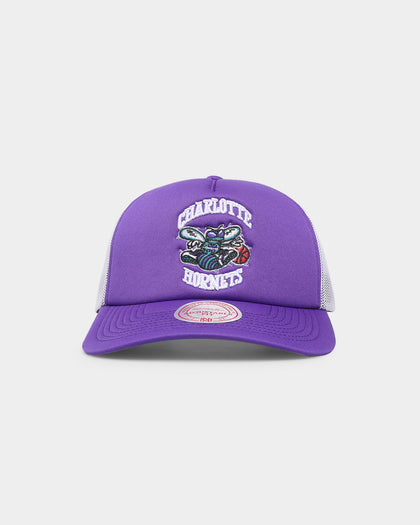 Mitchell & Ness Charlotte Hornets 'NBA Off The Backboard' Trucker Snapback Purple