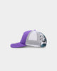 Mitchell & Ness Charlotte Hornets 'NBA Off The Backboard' Trucker Snapback Purple