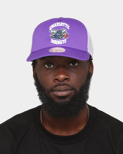 Mitchell & Ness Charlotte Hornets 'NBA Off The Backboard' Trucker Snapback Purple