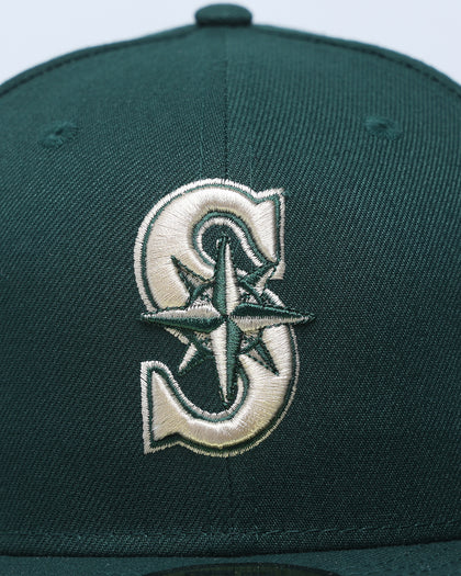New Era Seattle Mariners 20th Anniversary "Green & Cream" 59FIFTY Fitted Dark Green