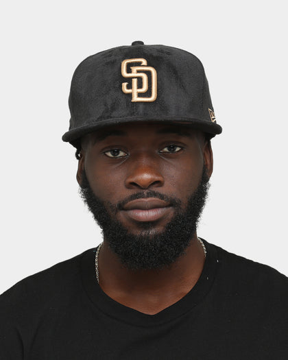 New Era San Diego Padres Black Tan Suede  59FIFTY Fitted Black/Tan