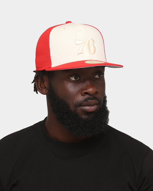 New Era Philadelphia 76ers 'Tonal Two-Tone' 59FIFTY Fitted Light Beige