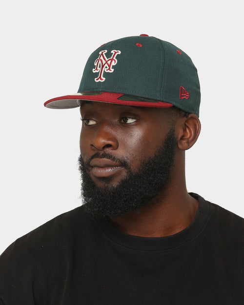 New Era New York Mets 'Beets & Greens' 59FIFTY Retro Crown Fitted Dark Green/Cardinal
