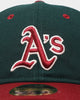 New Era Oakland Athletics 'Beets & Greens' 59FIFTY Retro Crown Fitted Dark Green/Cardinal