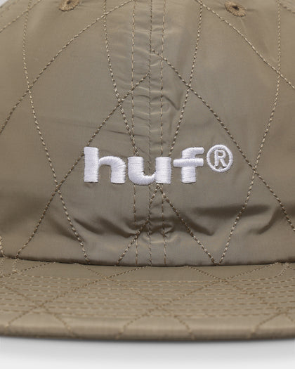 HUF Lightning Quilted 6 Panel Strapback Tan