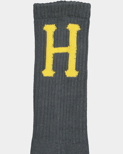 HUF Classic H Crew Socks Gunmetal