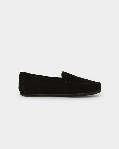 Polo Ralph Lauren Women's Collins Bear Slipper Black Suede