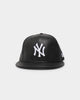 New Era New York Yankees 'PU Leather' 59FIFTY Fitted Black Leather