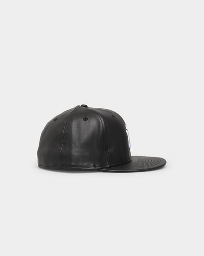 New Era New York Yankees 'PU Leather' 59FIFTY Fitted Black Leather