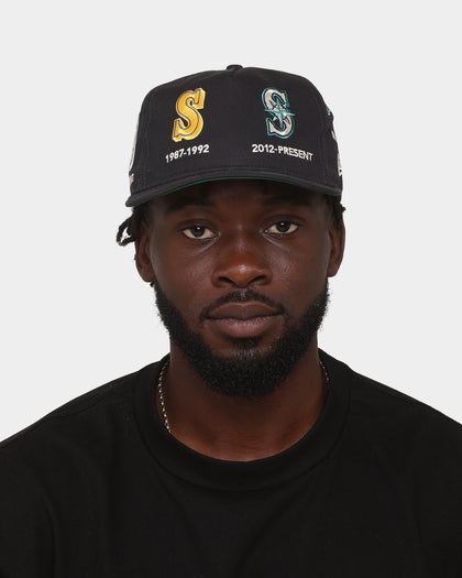 New Era Seattle Mariners 'Logo Evolution' Golfer Snapback Golfer Collection Navy