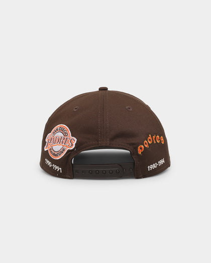 New Era San Diego Padres 'Logo Evolution' Golfer Snapback Collection Brown