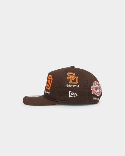 New Era San Diego Padres 'Logo Evolution' Golfer Snapback Collection Brown