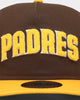 New Era San Diego Padres 'Chenille' Golfer Snapback Brown
