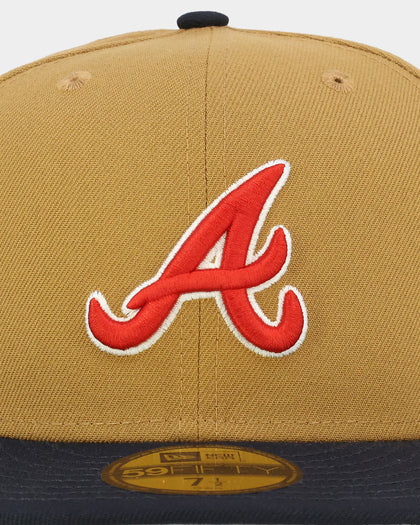 New Era Atlanta Braves 'Midnight Harvest 2-Tone' 59FIFTY Fitted Wheat/Navy