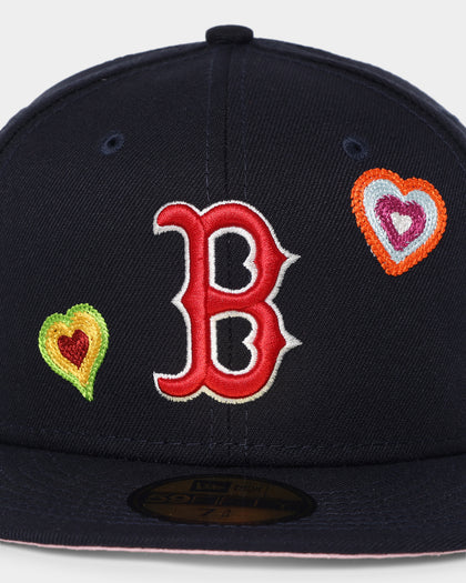New Era Boston Red Sox 'Chain Stitch Heart' 59FIFTY Fitted Multi-Coloured