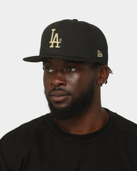 New Era Los Angeles Dodgers  'Metal Badge' 59FIFTY Fitted Black/Gold Metal