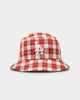 New Era Los Angeles Dodgers 'Plaid' Bucket Hat Red