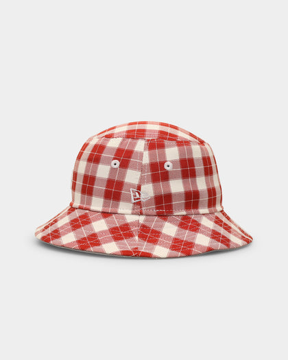 New Era Los Angeles Dodgers 'Plaid' Bucket Hat Red