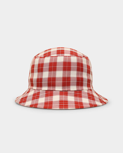 New Era Los Angeles Dodgers 'Plaid' Bucket Hat Red