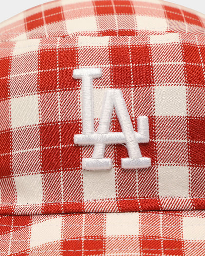 New Era Los Angeles Dodgers 'Plaid' Bucket Hat Red