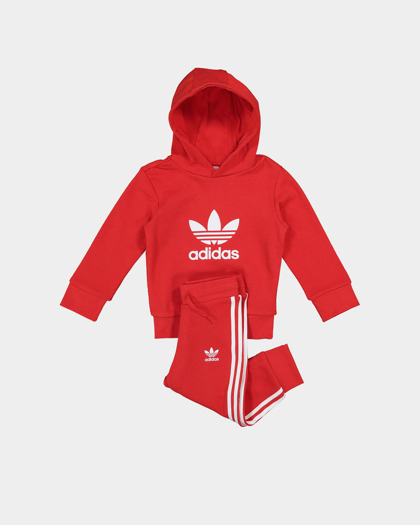 Adidas Infant Hoodie Set Red/White Culture Kings NZ