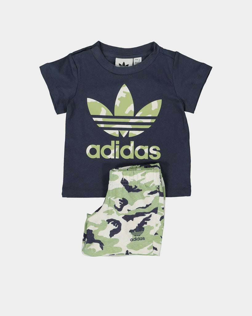 Adidas Infant Short and TShirt Set Camo/Grey Culture Kings NZ