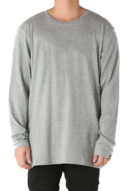 Goat Crew W17 Blank LS Tee Grey Heather