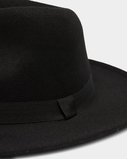 Lil Homme Kids Lien Felt Fedora Black