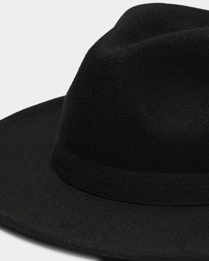 Lil Homme Kids Lien Felt Fedora Black
