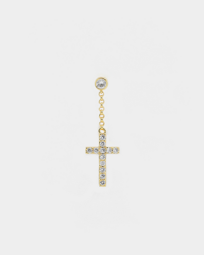 Saint Morta Men's Preacher Earring Iced Gold