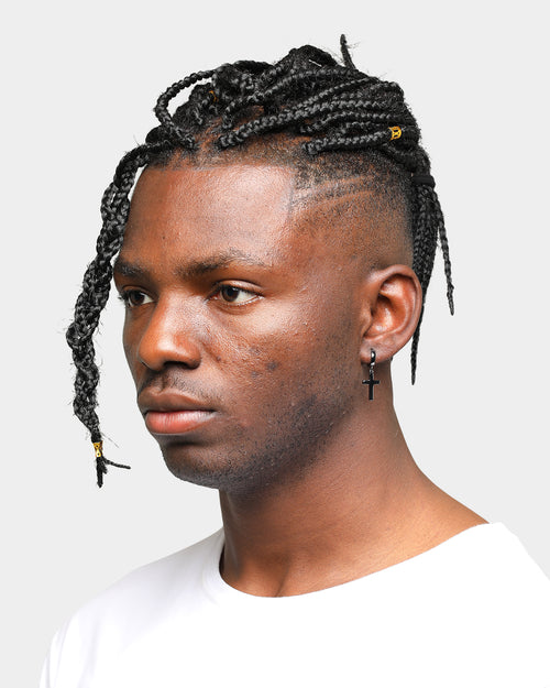 Saint Morta Mini Cross Earring Black