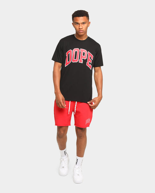 DOPE Raw Fleece Shorts Red