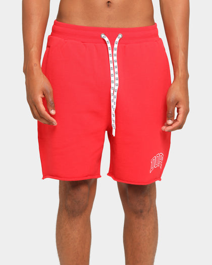 DOPE Raw Fleece Shorts Red
