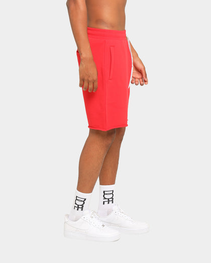 DOPE Raw Fleece Shorts Red
