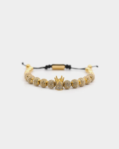 Saint Morta Crown Bracelet Iced Gold