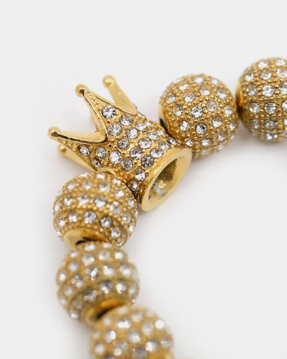 Saint Morta Crown Bracelet Iced Gold
