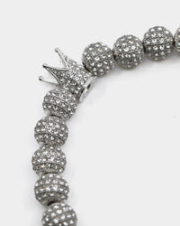 Saint Morta Crown Bracelet Iced White Gold
