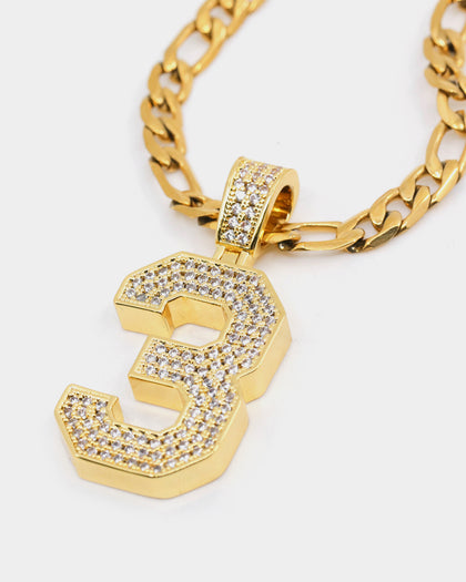 Saint Morta Men's Iced College Pendant Iced Gold