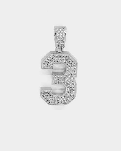 Saint Morta Men's Iced College Pendant Iced White Gold