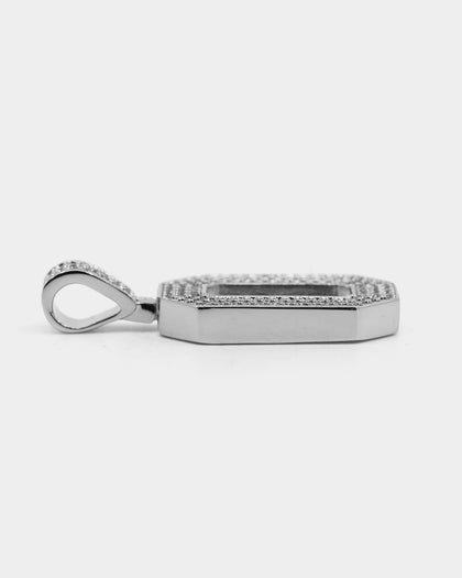 Saint Morta Men's Iced College Pendant Iced White Gold