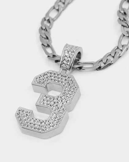 Saint Morta Men's Iced College Pendant Iced White Gold