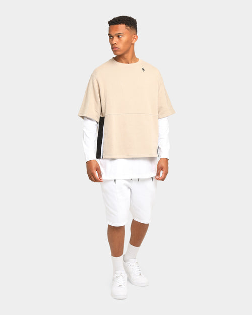 Elevn Clothing Co. Block A Long Sleeve Crew Beige